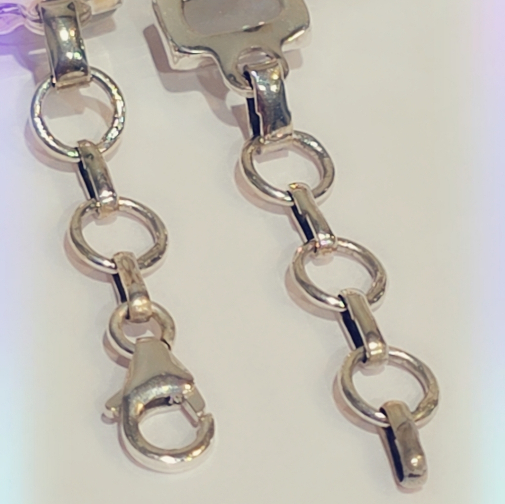 Rainbow Moonstone 925 Sterling Silver Bracelet - Picture 3 of 4